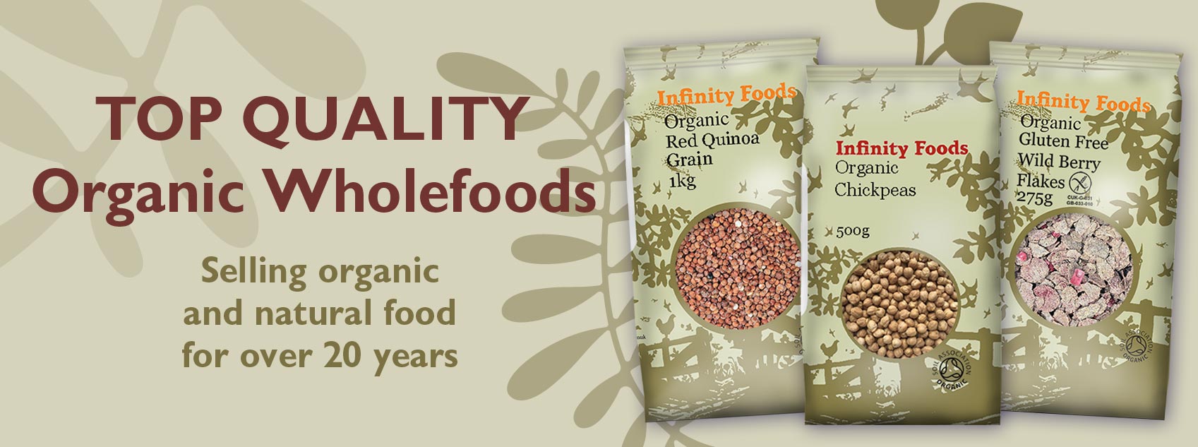 Top quality organic wholefoods - Selling organic and natural food for over 20 years